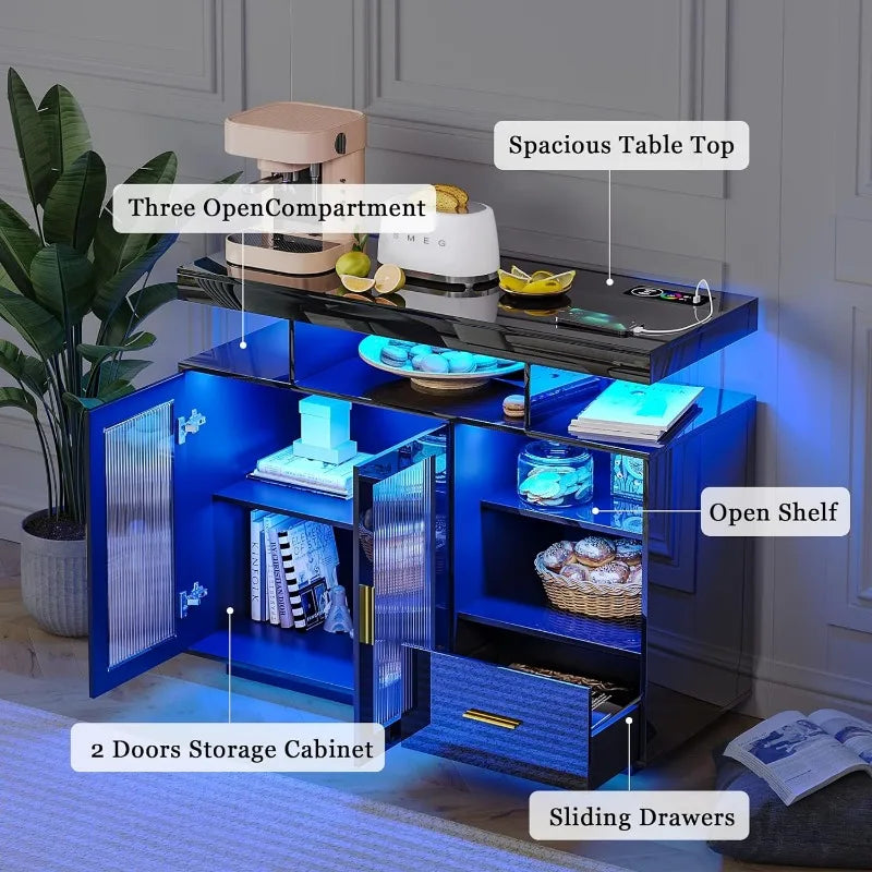 39.4" LED Wireless Charging Cabinet 