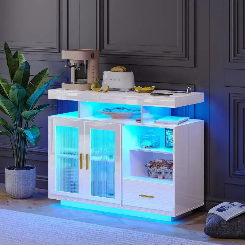 39.4" LED Wireless Charging Cabinet 