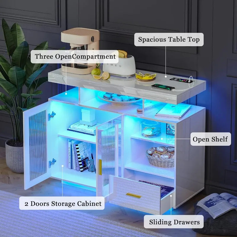 39.4" LED Wireless Charging Cabinet 